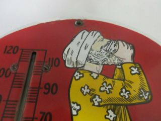 VINTAGE ADVERTSING HILLS BROTHER COFFEE PORCELAIN STORE THERMOMETER 810 - Y 4