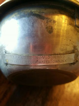Antique Rare Brass Robi Hitchcock Kerosene Wind Up Lamp Lantern Made In USA 2