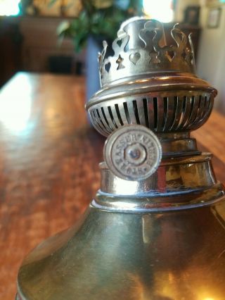 Antique Rare Brass Robi Hitchcock Kerosene Wind Up Lamp Lantern Made In USA 4