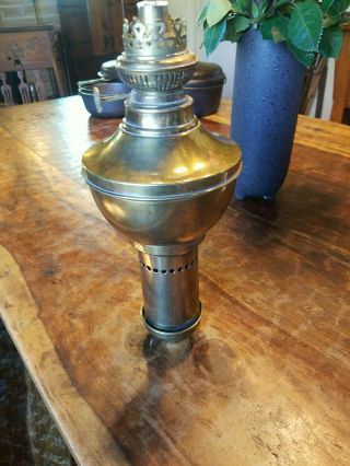 Antique Rare Brass Robi Hitchcock Kerosene Wind Up Lamp Lantern Made In USA 6