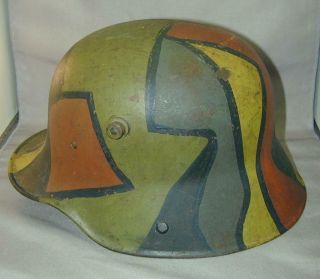 Wwi World War One German M - 16 Helmet Camo Paint Et64