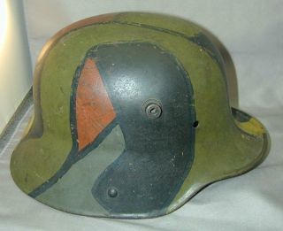 WWI World War One German M - 16 Helmet Camo Paint ET64 2