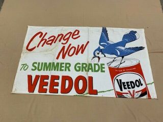 Veedol Blue Jay Change Now To Summer Grade Banner Gas Oil