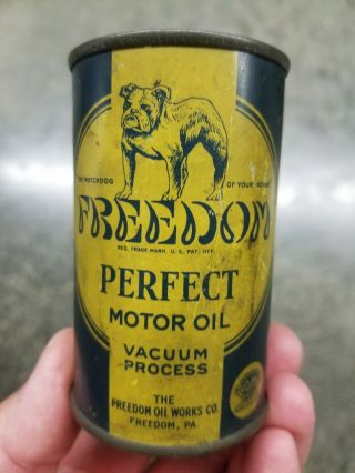 Vintage Freedom Perfect Motor Oil Can Bank Freedom Oil Co