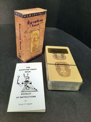 Egyptian Tarot By Stuart Kaplan Us Games Vintage 1980 Oop Cards