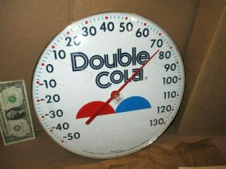Double Cola Ohio Jumbo Dial Thermometer - Still With Rare Instruction Page