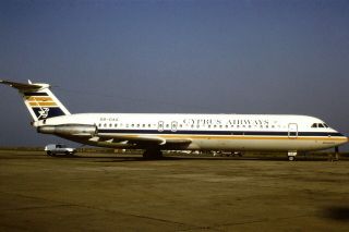 35mm Colour Slide Of Cyprus Airways Bac 1 - 11 5b - Dag