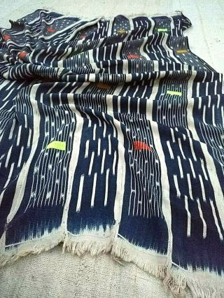 Vintage Baule Ikat Embroidered Cloth From Cote D 