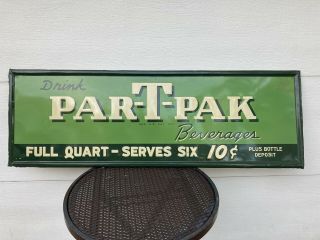 Vintage Drink Par - T - Pak Beverages Sign 54 X 18