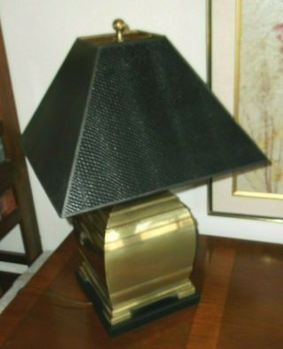 Frederick Cooper Asian Style Brass Lamp W/ Shade