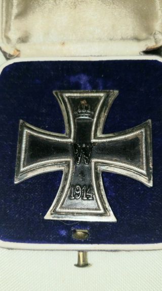 Ww1 German Imperial.  A 1914 Iron Cross 1st.  Class With Case,  By Ko.