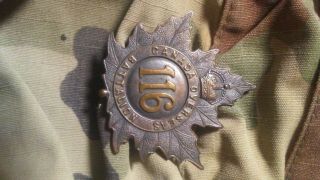 Wwi Ww1 Cef Cap Badge - 116th Battalion