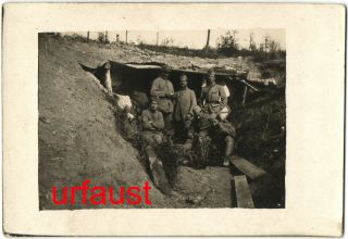 French Wwi 286th R.  A.  L.  T.  Telephone Dugout 1918 Photo