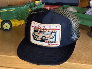 Vintage Davey Allison Patch Snapback Trucker Hat Cap Havoline Motor Oil Nascar