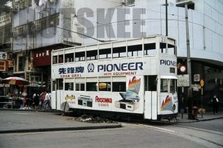 35mm Slide Hong Kong Double Decker Tram Strassenbahn 21 1981