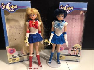 Vintage 2000 Irwin Toys Sailor Moon & Mercury 12 " Anime Dolls