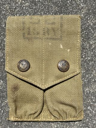 Pre - Ww1 Mills Ammo Belt Pouch Double W/ Snap Eagle Buttons Us Army