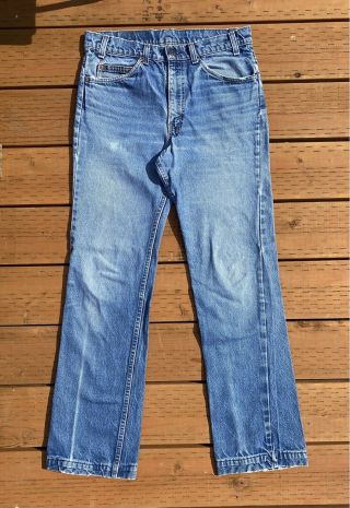Vintage Levi’s 517 Orange Tab Boot Cut Denim Jeans 33x33 (32x31) Usa Made Rare