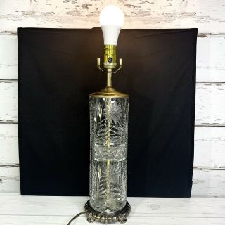 Leviton Crystal And Brass Lamp
