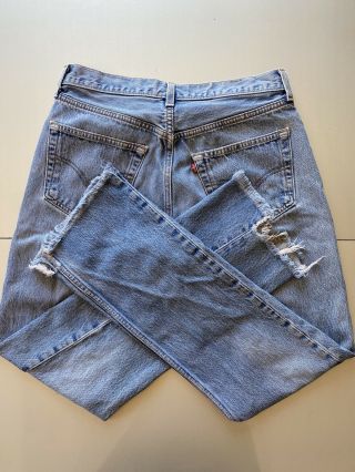 Vintage 90s 501 Xx Levis Button Fly Denim Jeans Made In Usa 32x31 Shrink To Fit