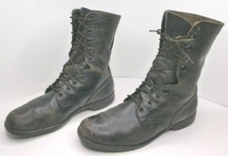 Us Military Vintage Ro - Search Black Polished Leather Engineer Boots Size 12