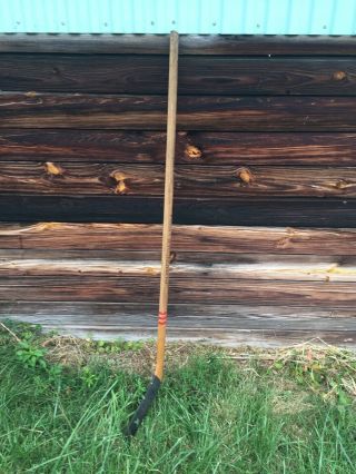 Vintage Adirondack Wood Ice Hockey Stick Rocket Straight Blade Canada A17 65 "