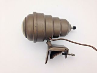 Vintage Art Deco Metal Beehive Bullet Clamp - On Headboard Lamp,