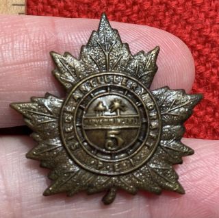 Wwi Great War Canada Cef Collar Badge 5th Siege Battery Canadian Artillery Pei