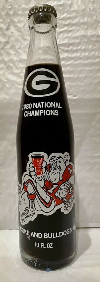1980 Uga Georgia Bulldogs National Champions Coke Bottle