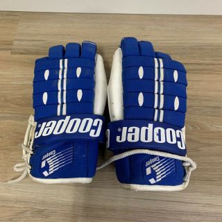 Vintage Blue Cooper Ts Pro Senior Hockey Gloves L/xl