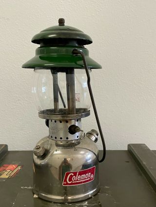 Vintage Coleman 242e Nickel Silver Chrome Single Mantle Lantern Rare Export Only