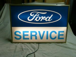 Large Ford Parts & Service Dealership Lighted Sign Mustang Bronco Trucks Sign