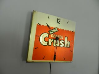 Pam Vintage Orange Crush Clock.  Runs And Keeps Time,