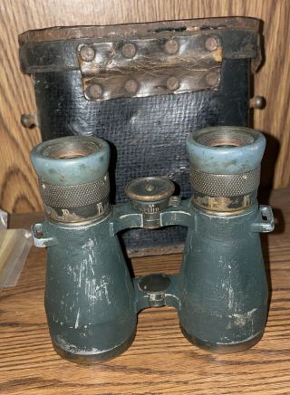Fernglas 08 German Wwi Military Binoculars W Case