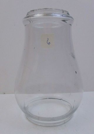 Railroad Oil Kerosene Lantern Clear Glass Light Globe - 6 5/8 " Tall (69c6)
