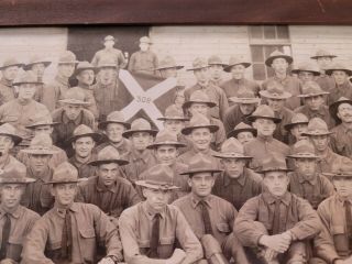 1918 Wwi Us Army Fort Dix Nj Yard Long Photo Frame 309th Infantry Regiment