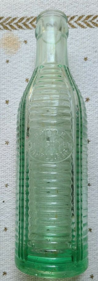 RARE Greenish Aqua,  WARD ' S ORANGE CRUSH,  6Oz Ribbed Bottle,  MEMPHIS TENNESSEE 2