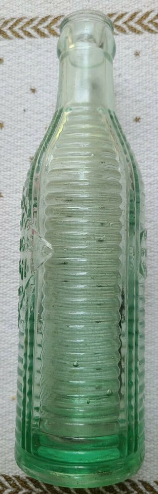RARE Greenish Aqua,  WARD ' S ORANGE CRUSH,  6Oz Ribbed Bottle,  MEMPHIS TENNESSEE 3