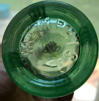 RARE Greenish Aqua,  WARD ' S ORANGE CRUSH,  6Oz Ribbed Bottle,  MEMPHIS TENNESSEE 5