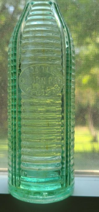 RARE Greenish Aqua,  WARD ' S ORANGE CRUSH,  6Oz Ribbed Bottle,  MEMPHIS TENNESSEE 6
