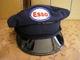 Vintage Collectible Esso Oil Service Gas Station Uniform Hat Cap Patch 2 Of 2