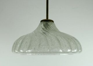 Mid Century Pendant Lamp Doria - Leuchten Frosted Glass Ice Glass 60s Hanging Lamp