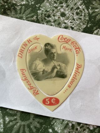 1898 Celluloid Coca Cola Book Mark.  Early Hilda Clark - Very Rare - 2 X 2 1/2.