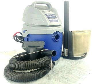 Vtg Shop Vac Hang Up L250 2.  5 HP 2.  5 Gal Wet Dry Vacuum Hose attachments blower 3