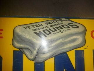 Vintage Mounds Chocolate Cocoanut Candy Bar Advertising sign 4
