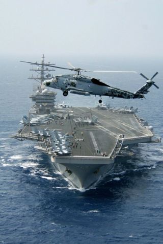 Us Navy Usn Aircraft Carrier Uss Dwight D.  Eisenhower (cvn 69) A2 8x12 Photo