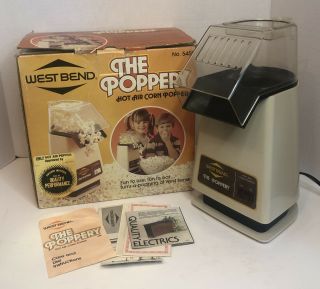 Vintage West Bend The Poppery Hot Air Corn Popper Popcorn Machine