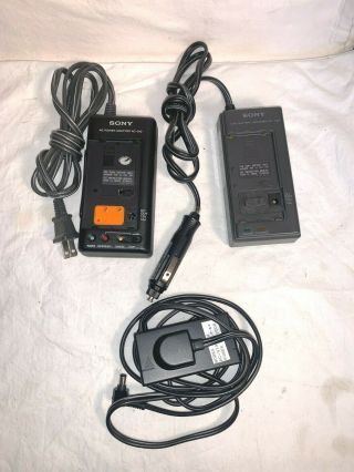 Vintage Sony Camcorder Handycam Car & Ac Adapter Charger Dc - V30 Ac - S10 Dcp - 55