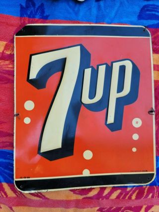 7 Up Metal Sign Double Sided By Stout Sign Co
