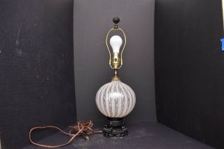 Vintage Murano Glass Table Lamp Dino Martens Venetian 22 " Tall